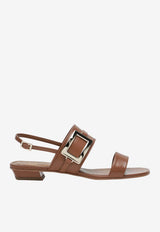 Roger Vivier Belle Vivier Nappa Leather Mules Brown RVW81644930BSS/S_ROGVI-S018
