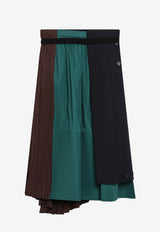 Prada Asymmetric Patchwork Faille Wrap Skirt Blue P164IROOO19Q3/S_PRADA-F0008