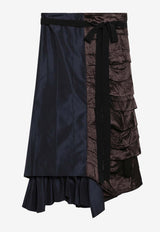 Prada Asymmetric Patchwork Midi Skirt Multicolor P149IGOOO19QZ/S_PRADA-F0008