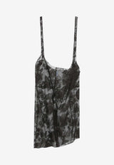 Prada Chantilly Lace Sheer Midi Skirt Ebony P141IOOO19O3/S_PRADA-F0192