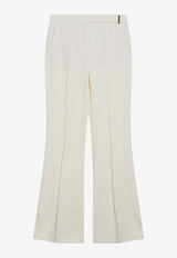 Sportmax Low-Rise Viscose Flare Pants Yellow SPSPIACERECO/S_SPORM-001
