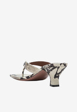 Paris Texas 55 Python Print Leather Sandals Beige PX1233PTTF/S_PATEX-NA
