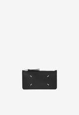 Maison Margiela Four Stitches Zip Cardholder Black S56UI0143UP4455/S_MARGI-T8013