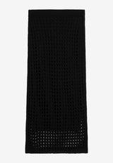Max Mara Geode Long Mesh Knit Skirt Black MXPGEODECO/S_MAXM-004