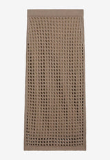 Max Mara Geode Long Mesh Knit Skirt Beige MXPGEODECO/S_MAXM-002