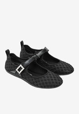 Roger Vivier Viv Low Babies Scuba Flats Black RVW79344120NYE/S_ROGVI-B999