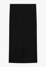 Max Mara Olivi Crepe Jersey Midi Pencil Skirt Black MXSOLIVICO/S_MAXM-003