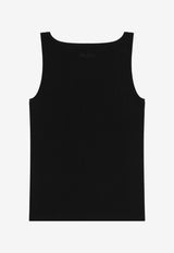 Max Mara Cippo Ribbed Tank Top Black MXPCIPPOCO/S_MAXM-004