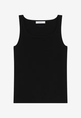 Max Mara Cippo Ribbed Tank Top Black MXPCIPPOCO/S_MAXM-004
