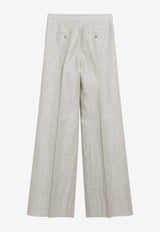 Max Mara Ginnico Straight-Leg Tailored Pants Beige MXSGINNICOCO/S_MAXM-002