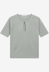 Max Mara Valido Cut-Out Knit Top Green MXPVALIDOCO/S_MAXM-002