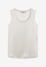 'S Max Mara Beige Satin Crewneck Top Beige SMMESTRIVI/S_MAXS-001