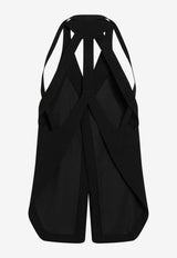 Rick Owens Temple Cut-Out Waistcoat Black RR01F2910CCVSR3/S_RICKO-09