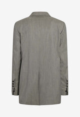 Rick Owens Mélange Concordian Single-Breasted Blazer Gray RR01F2721WME/S_RICKO-178