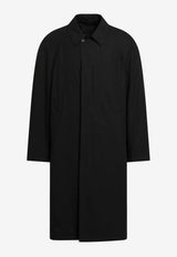 Prada Triangle Logo Patch Long Overcoat Black SGD062OOO184B/S_PRADA-F0002
