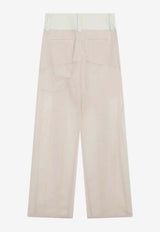 Sportmax Organza Cotton Voile Wide Pants Beige SPSFERITOCO/S_SPORM-001