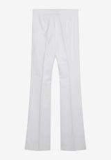 Max Mara Optical White Crêpe Canvas Pants White MXMCECINACO/S_MAXM-001