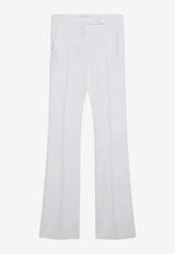 Max Mara Optical White Crêpe Canvas Pants White MXMCECINACO/S_MAXM-001