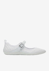 Roger Vivier Viv Low Diamond Scuba Flats White RVW79344120V5C/S_ROGVI-B001