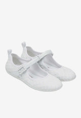 Roger Vivier Viv Low Diamond Scuba Flats White RVW79344120V5C/S_ROGVI-B001