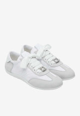 Roger Vivier Viv Low Monogram Suede Sneakers White RVW79342810TNM/S_ROGVI-89JH