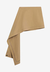 Loewe Asymmetrical Gabardine Panel Skirt Beige S540Y08XCSCO/S_LOEW-2140