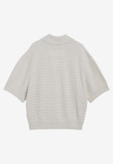 Jacquemus Knitted Polo T-shirt Beige POM00613AK00302/S_JACQM-130
