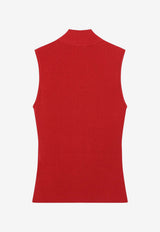 Loewe High-Neck Ribbed Top Red S540Y55K74VI/S_LOEW-7100
