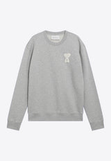 AMI PARIS Ami De Coeur Crewneck Sweatshirt Gray USW787U730/S_AMI-A161
