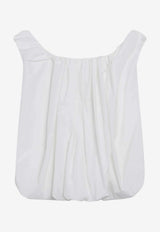 Jacquemus Lavande Bouffant Draped Top White TOW00888AW00770/S_JACQM-100