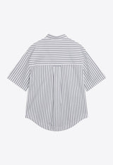 AMI PARIS Ami De Coeur Striped Shirt White USH809CO0220/S_AMI-A074