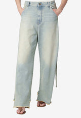 DARKPARK Lisa Washed Denim Cargo Pants Light Blue WTR78DBL01W062/S_DARKP-W062