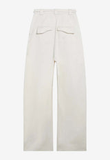 Sportmax Oversized Vanilla Gabardine Pants Beige SPXIDONEOCO/S_SPORM-001
