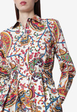 Etro Paisley Print Midi Shirt Dress Multicolor WRHA0521AKH82/S_ETRO-X0801