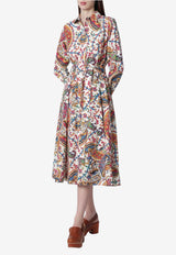 Etro Paisley Print Midi Shirt Dress Multicolor WRHA0521AKH82/S_ETRO-X0801