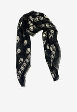 All-Over Skull Motif Scarf