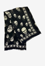 All-Over Skull Motif Scarf