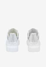 Oversized Leather Low-Top Sneakers