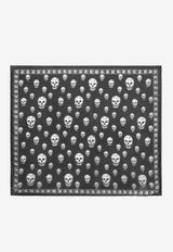 Skull Print Wool Scarf