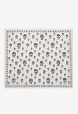 Skull Print Wool Scarf