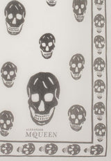 Skull Print Wool Scarf