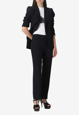 Leaf Crepe Cigarette Pants