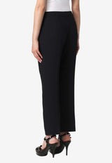 Leaf Crepe Cigarette Pants