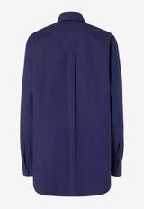 Fendi Flower Embroidered Poplin Shirt Blue FS8355AW7V/S_FENDI-F1W0A