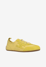 Elisabetta Franchi Low-Top Leather Sneakers Yellow SA39G61E2_EV4