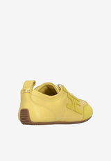 Elisabetta Franchi Low-Top Leather Sneakers Yellow SA39G61E2_EV4