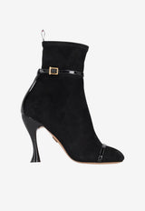 Thom Browne Trompe L'Oeil 105 Soft Suede 4-bar Ankle Boots Black FFB263AL0178_001