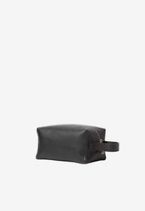 Fendi Lui Grained Leather Toiletry Bag Black 7N0170ASIH/S_FENDI-F0GXN