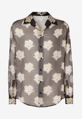 Fendi Bouquet Print Sheer Shirt Black FS1357AYX7/S_FENDI-F0QA1