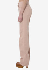 Chloé Logo Patch Straight-Leg Jeans Pink CH26UDP11252--6C2